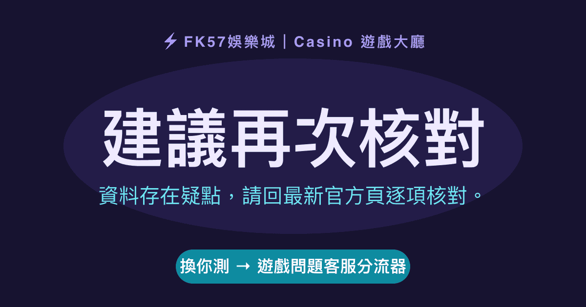 建議再次核對｜遊戲問題客服分流器結果圖